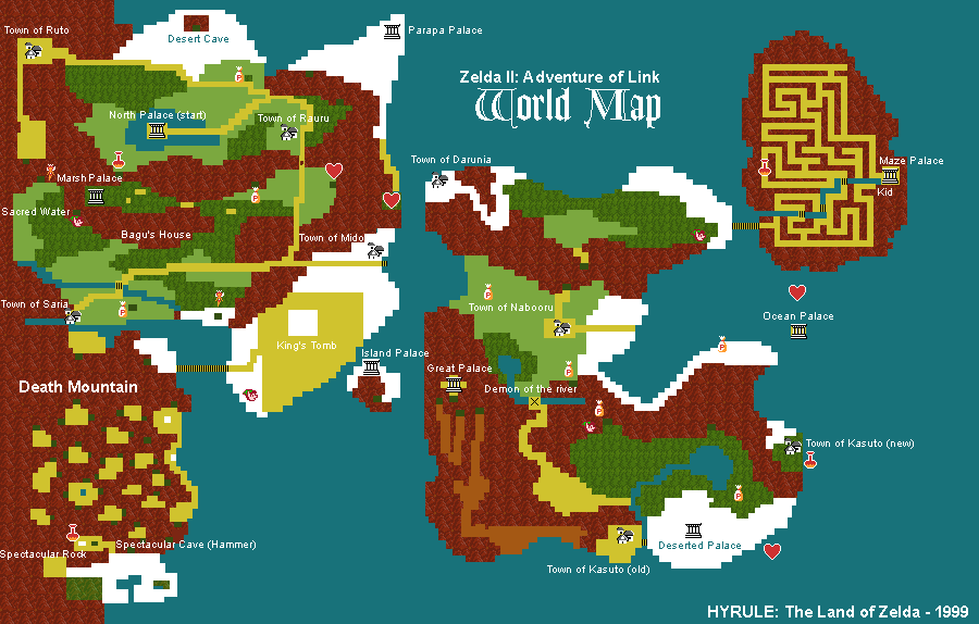 World Map Game. This map of Hyrule from the