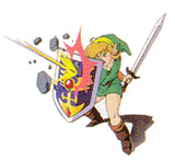 Link using his shield